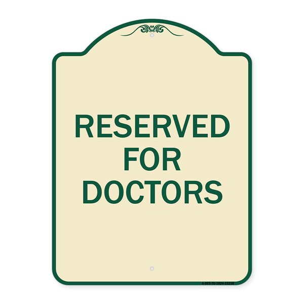 Signmission Reserved for Doctors Heavy-Gauge Aluminum Architectural Sign, 24" x 18", TG-1824-23210 A-DES-TG-1824-23210 - main